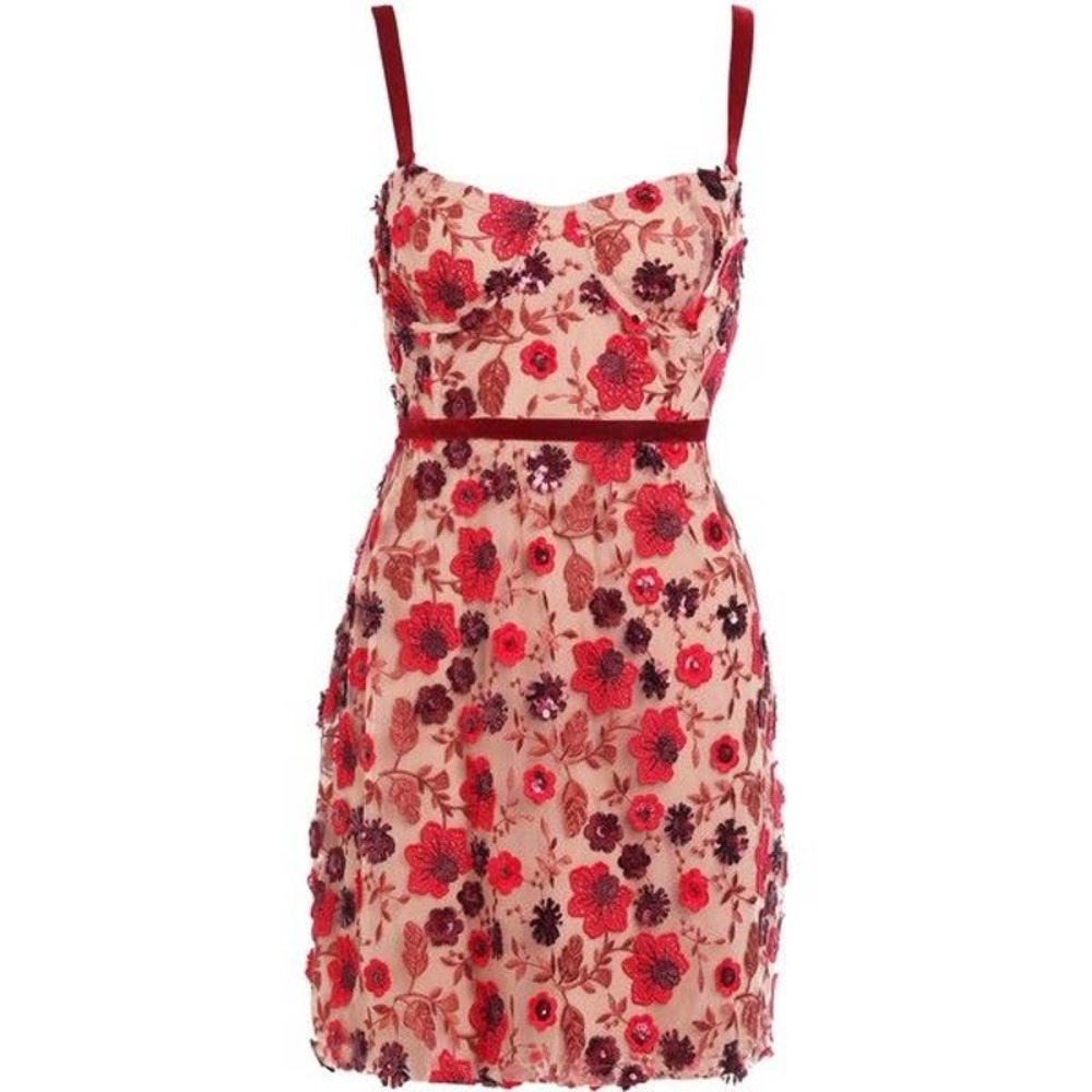 For Love And Lemons Floral Embroidered Maxi Dress